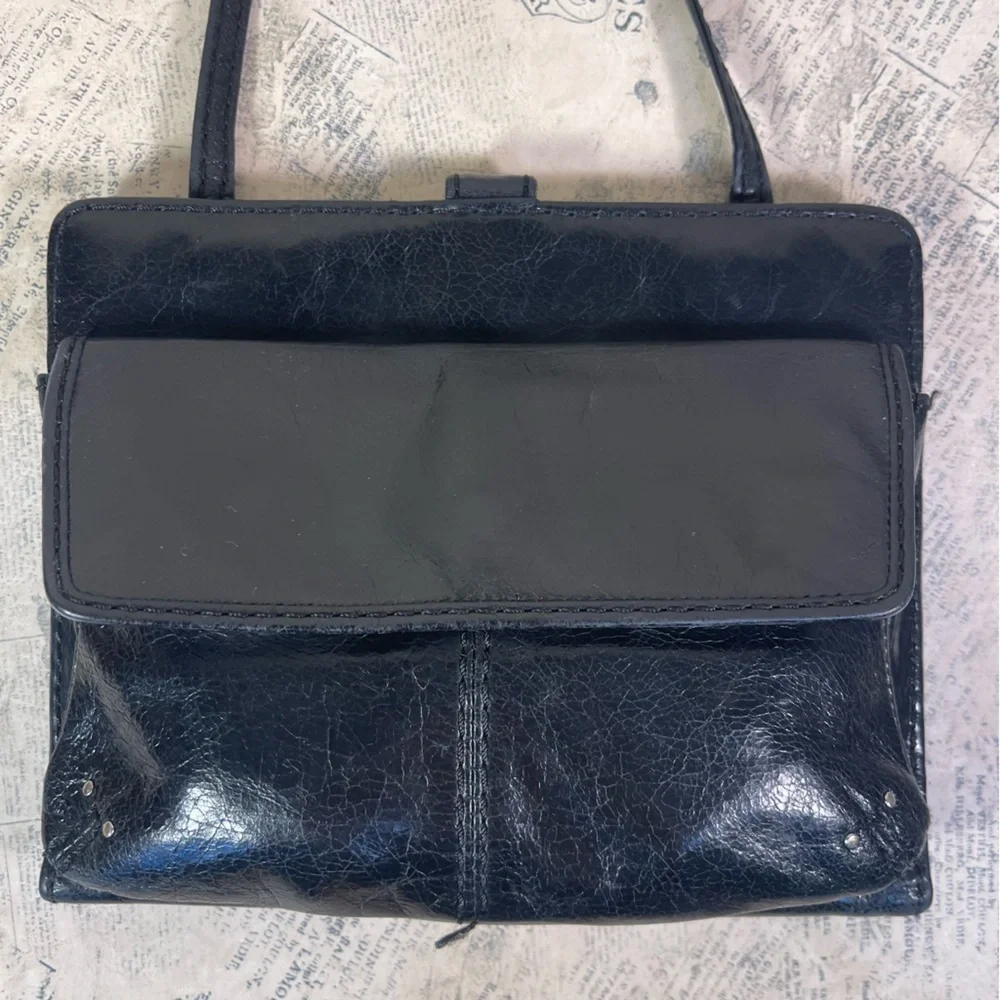 HOBO Black Leather Crossbody bag and organizer